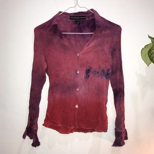 JOSEPHINE CHAUS STRETCHY TIE DYE BLOUSE SIZE 8